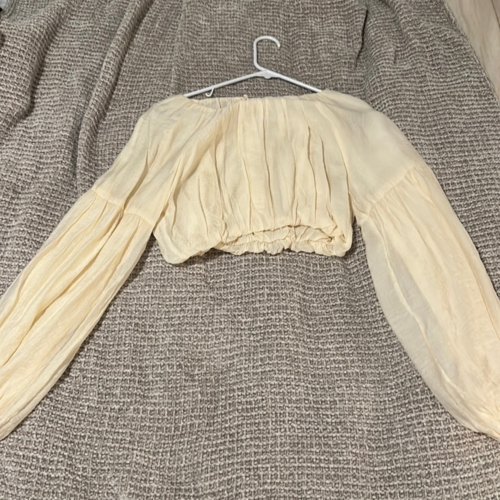 Cream crop top